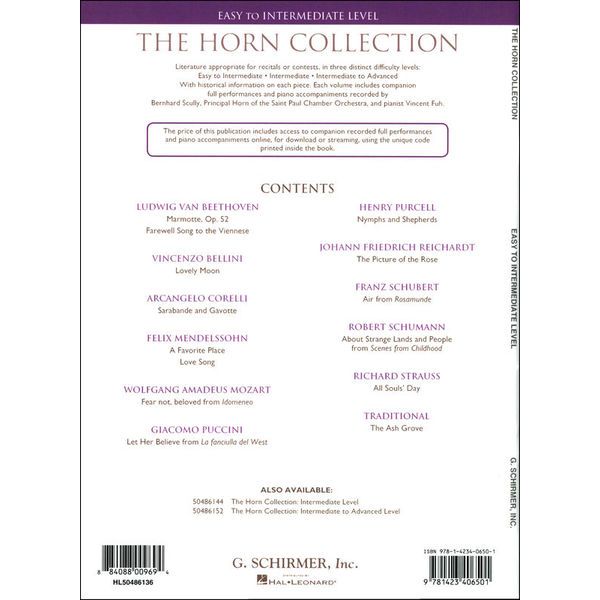 G. Schirmer Horn Collection Easy