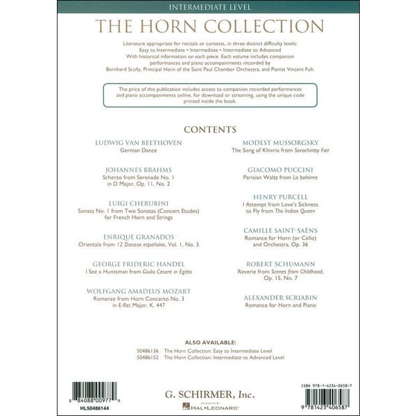 G. Schirmer Horn Collection Intermediate