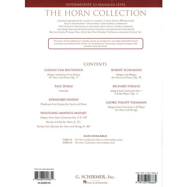 G. Schirmer Horn Collection Advanced