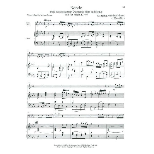 G. Schirmer Horn Collection Advanced