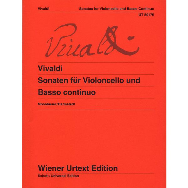 Wiener Urtext Edition Vivaldi Sonatas Cello