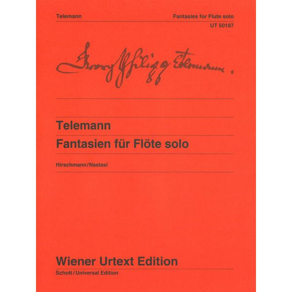 Wiener Urtext Edition Telemann Fantasien für Flöte