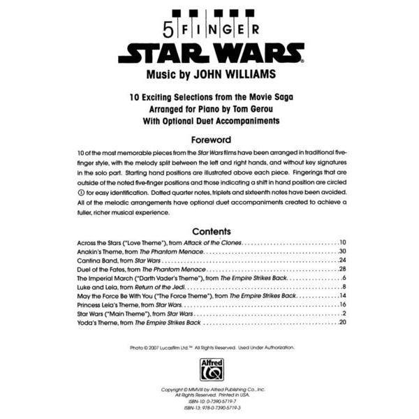Alfred Music Publishing Star Wars Easy Piano