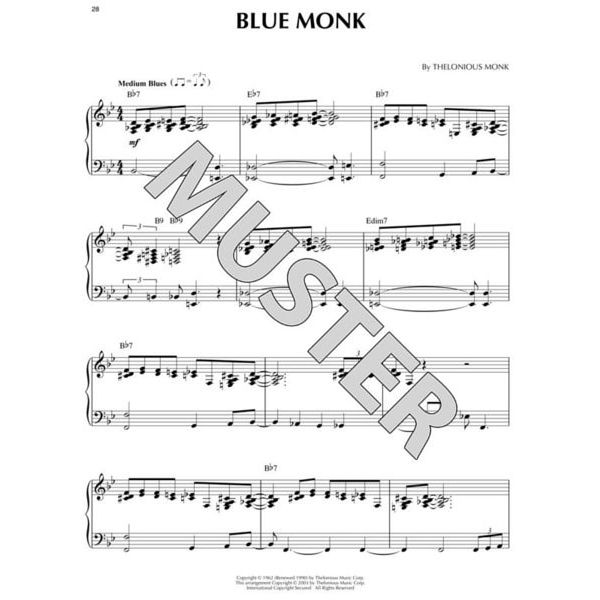 Hal Leonard Jazz Piano Solos Jazz Blues