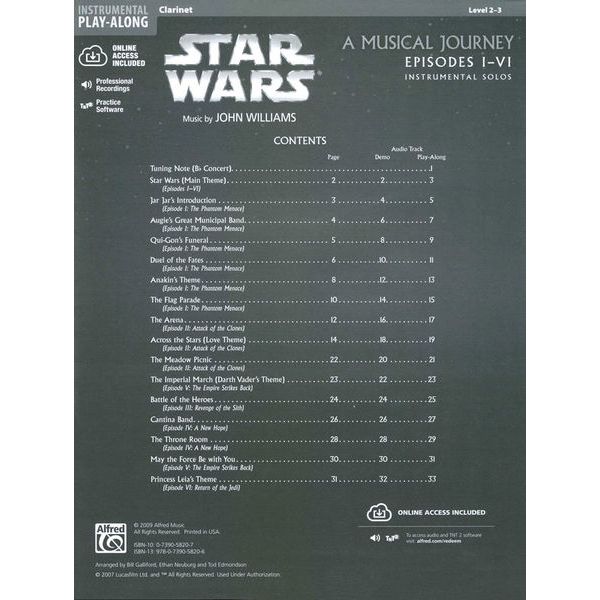Alfred Music Publishing Star Wars Journey I-VI Kl