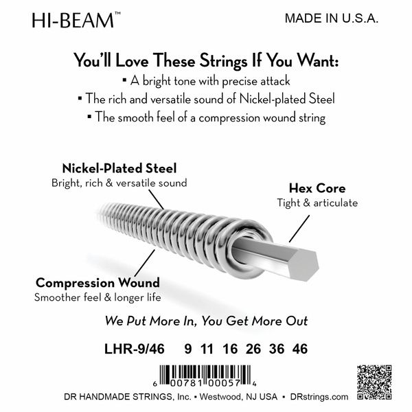 DR Strings Hi-Beam LHR-9/46