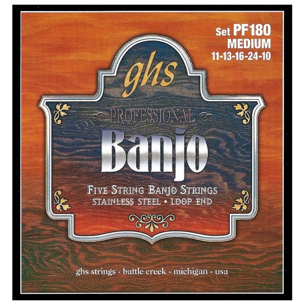 GHS PF180 5-String Banjo Set