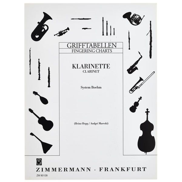 Zimmermann Verlag Grifftabelle Klarinette Boehm
