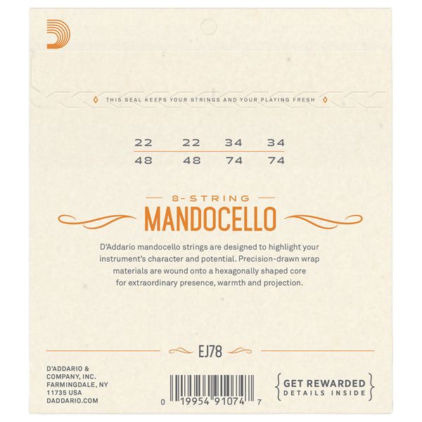 Daddario EJ78 Mandocello