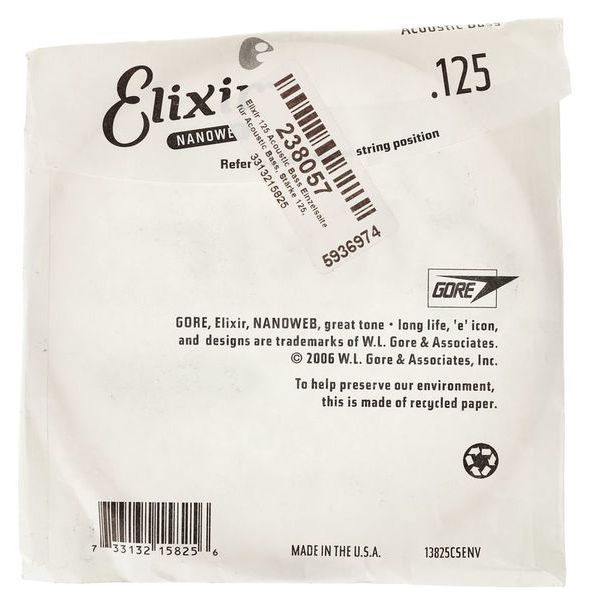 Elixir 125 Acoustic Bass SingleString