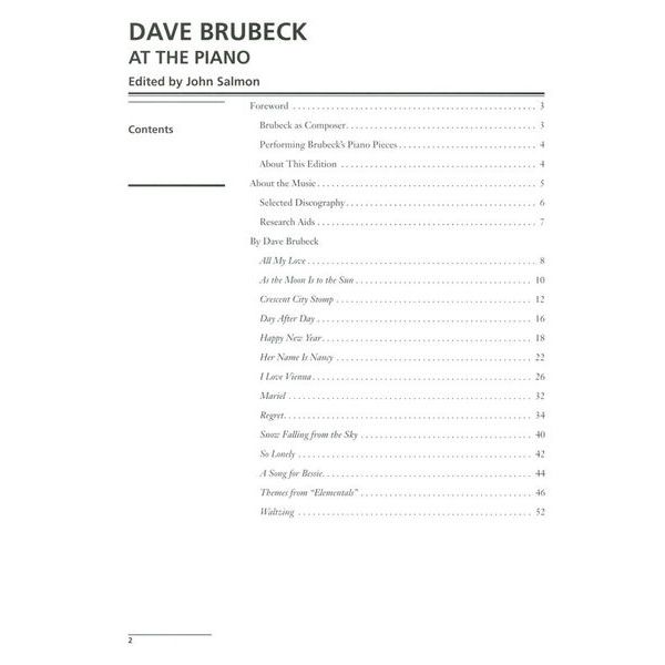 Alfred Music Publishing Dave Brubeck at the Piano