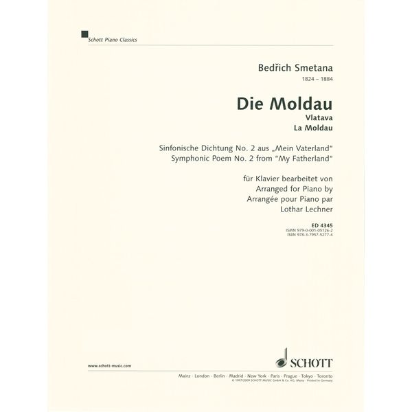 Schott Smetana Die Moldau Piano