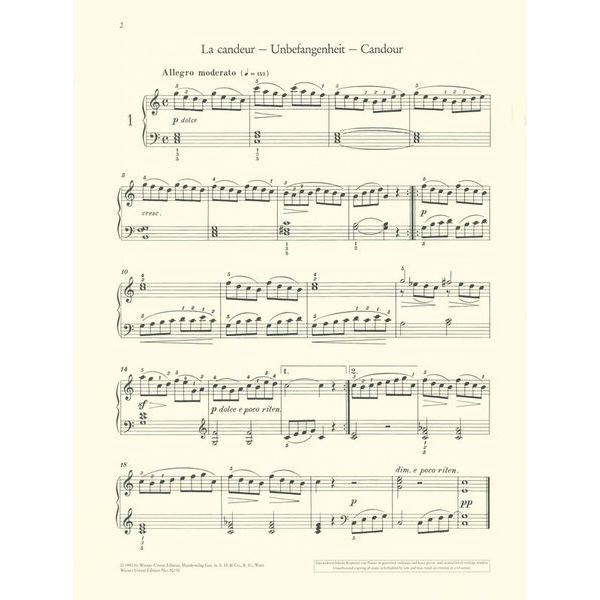 Wiener Urtext Edition Burgmüller 25 Etüden op. 100