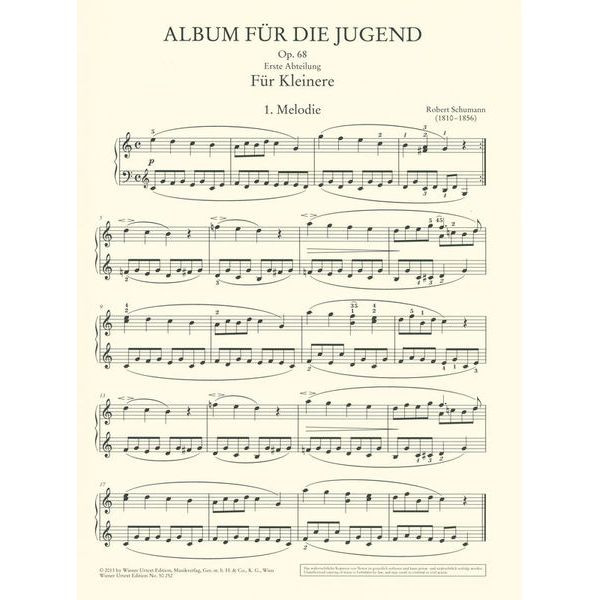 Wiener Urtext Edition Schumann Album für Jugend