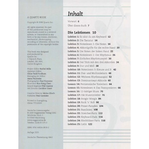 Voggenreiter Keyboard Der Komplettkurs