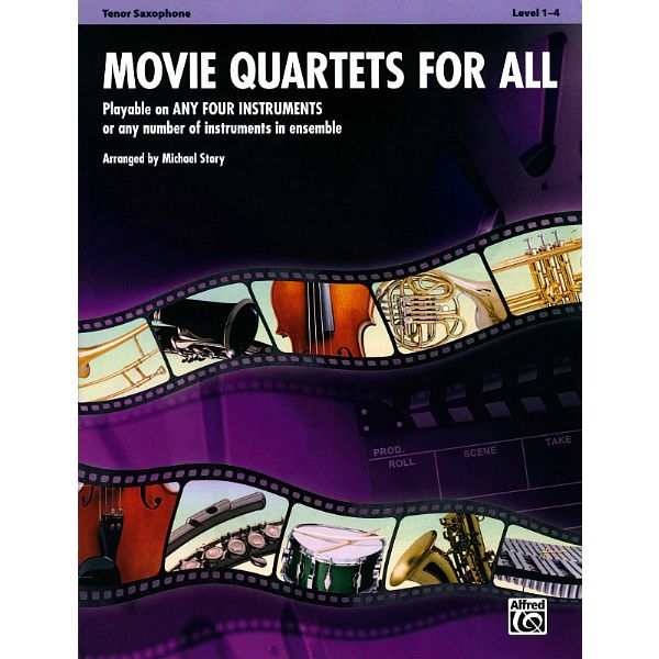 Alfred Music Publishing Movie Quartets for All T-Sax