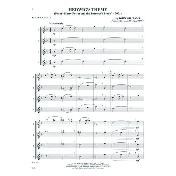 Alfred Music Publishing Movie Quartets For All Flute