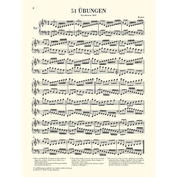 Henle Verlag Brahms 51 Übungen für Klavier