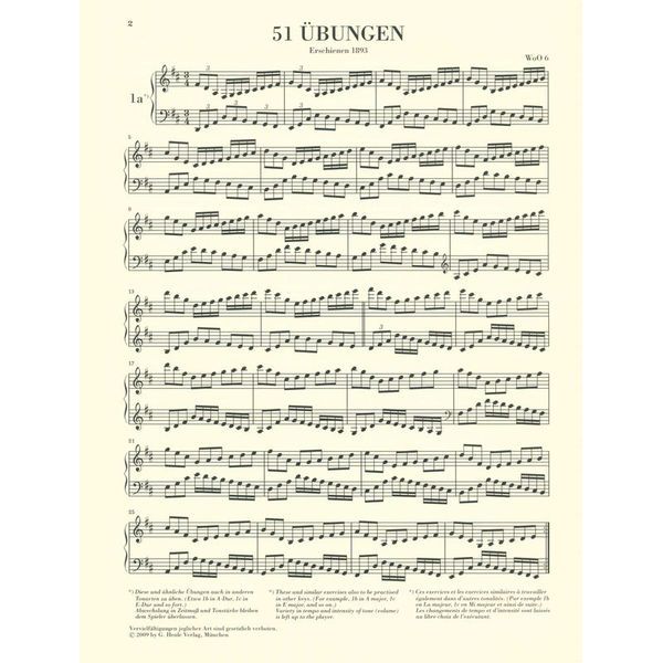 Henle Verlag Brahms 51 Übungen für Klavier