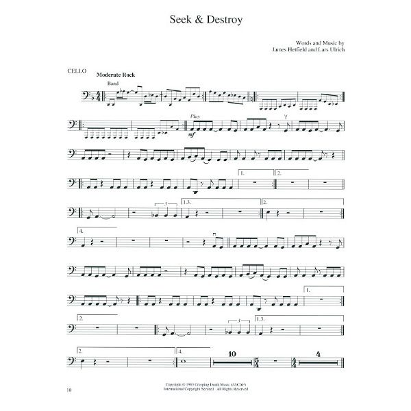 Hal Leonard Best of Metallica Cello