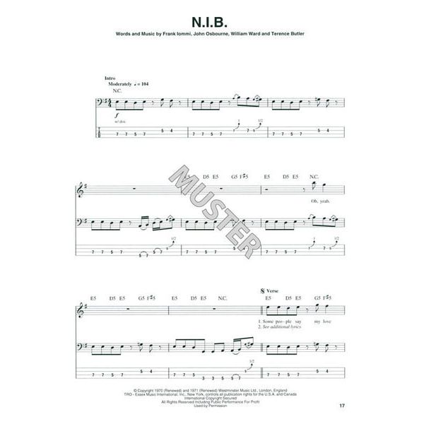 Hal Leonard Bass Play-Along Black Sabbath