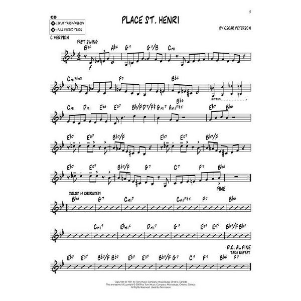 Hal Leonard Jazz-Play-Along Oscar Peterson
