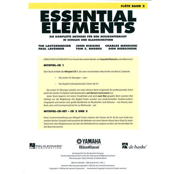 De Haske Essential Elements Flute 2