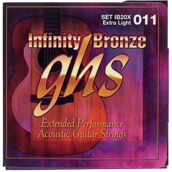 GHS IB20X Infinity Bronze Extra Light jeu de cordes pour gui