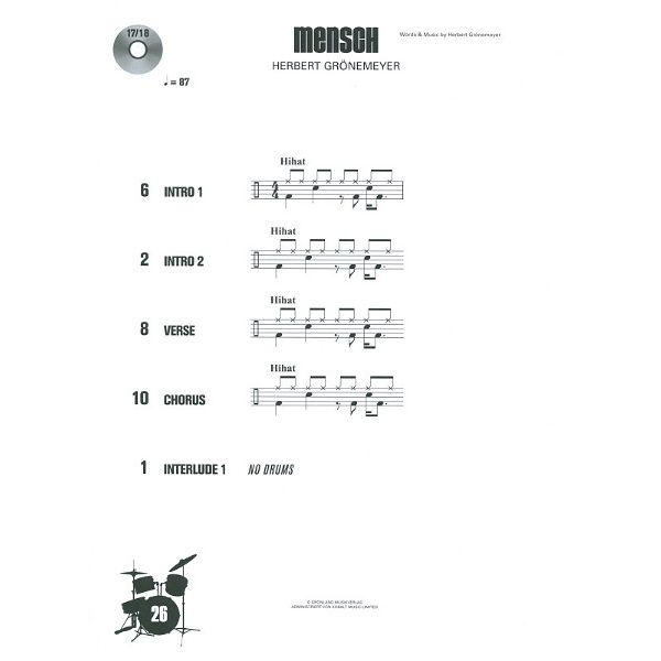 Bosworth Drum Along 10 German Rock Song