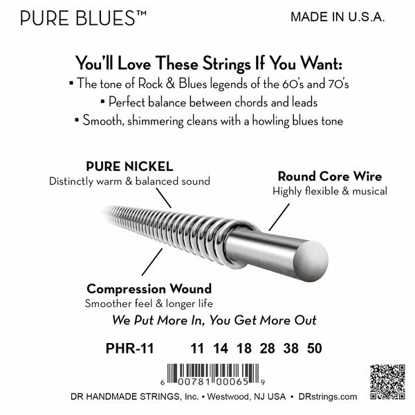 DR Strings Pure Blues PHR-11
