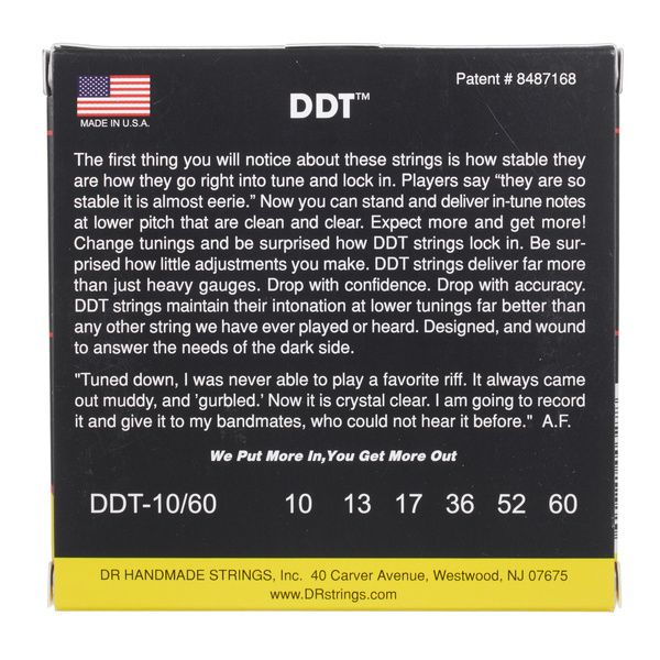 DR Strings Drop-Down Tuning DDT-10/60