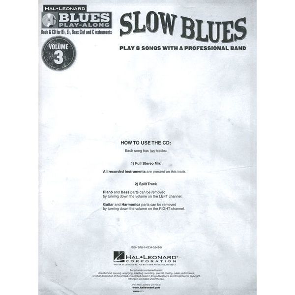 Hal Leonard Blues Play-Along Slow Blues
