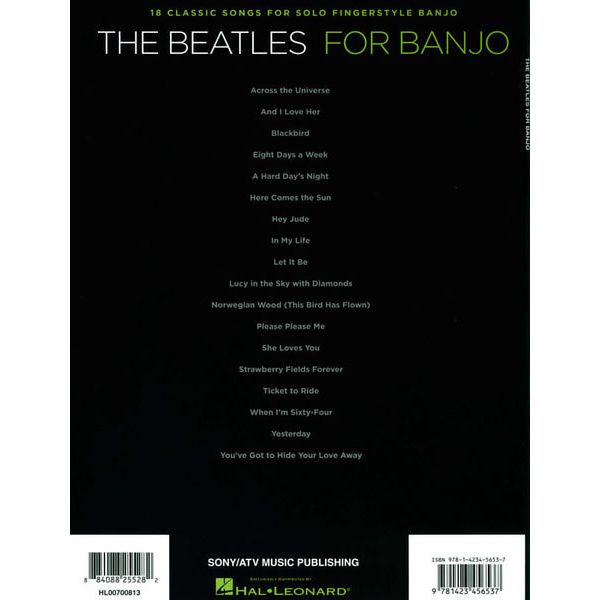 Hal Leonard The Beatles for Banjo