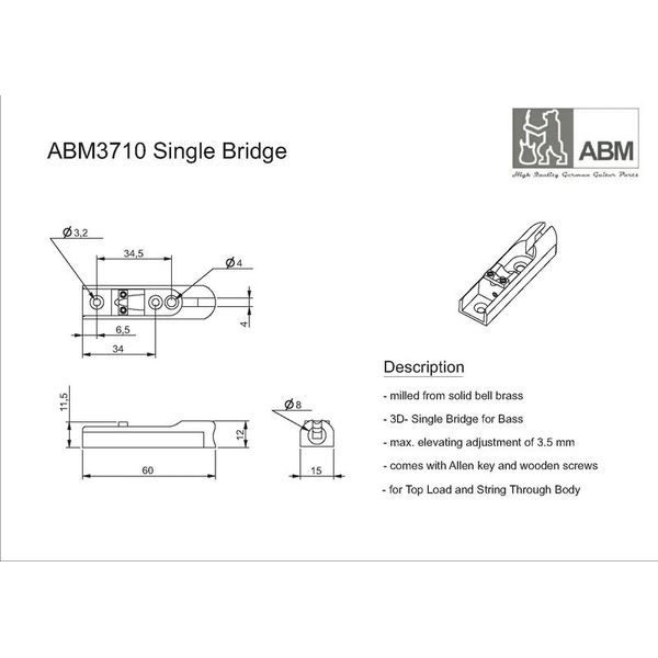 ABM 3710C Single Bass Bridge