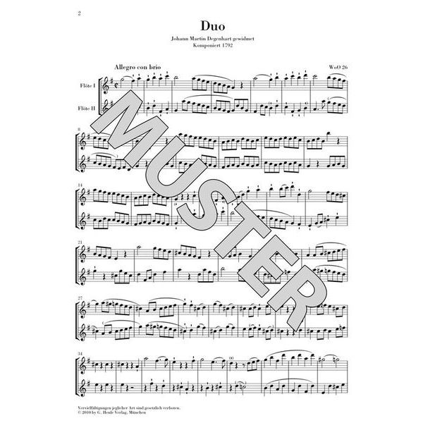 Henle Verlag Beethoven Flötenduo WoO 26