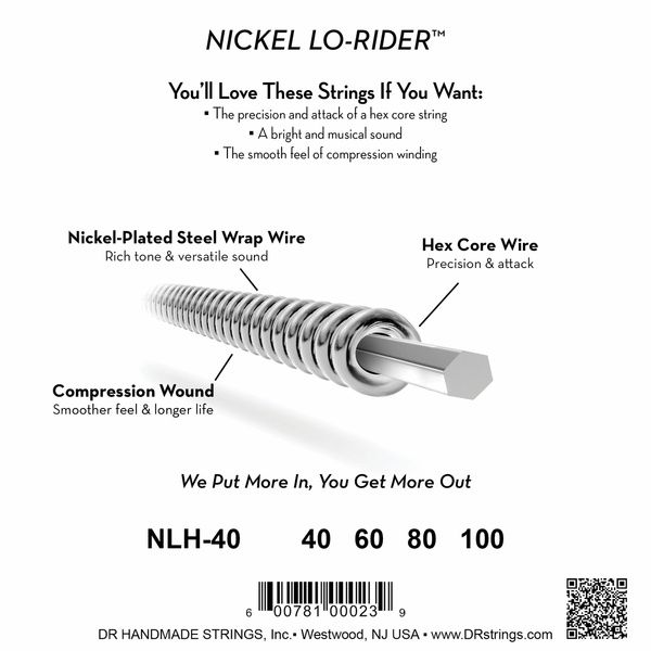 DR Strings Nickel Lo-Rider NLH-40