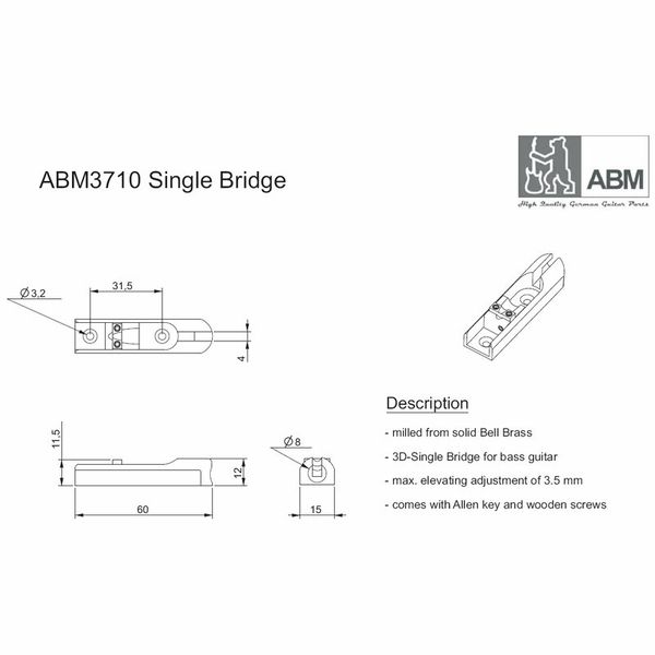 ABM 3710c-P Single Bass Piezo CR