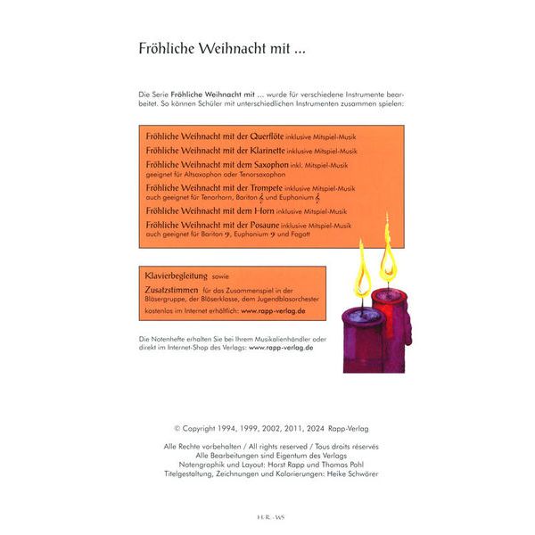 Horst Rapp Verlag Fröhliche Weihnacht Sax