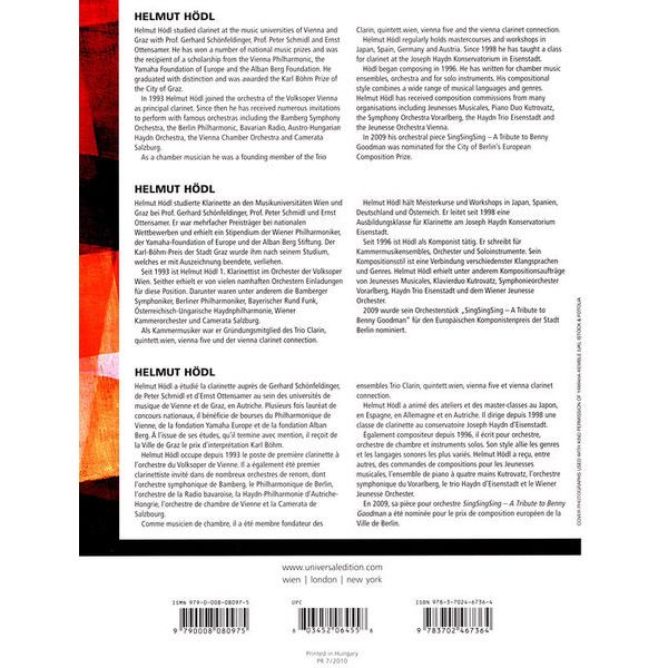 Universal Edition Klezmer Clarinet Duets