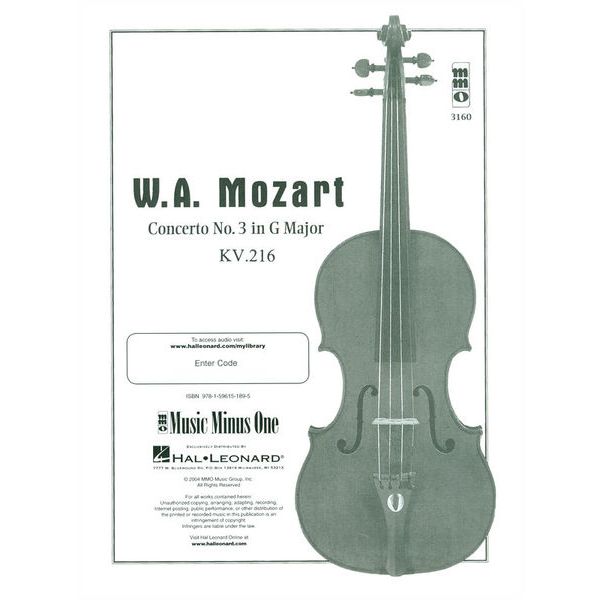 Music Minus One Mozart Violin Concerto No.3