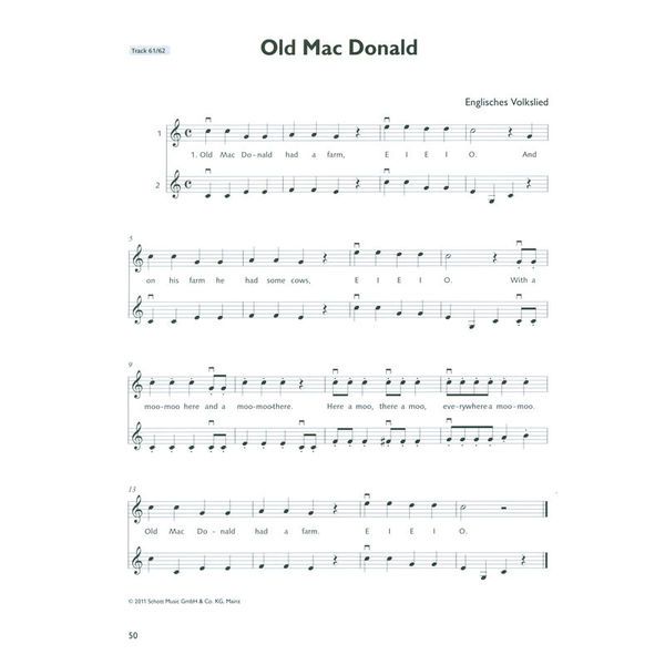 Schott Old Mac Donald spielt Violine