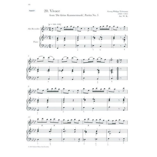Schott Baroque Recorder Anthology 3
