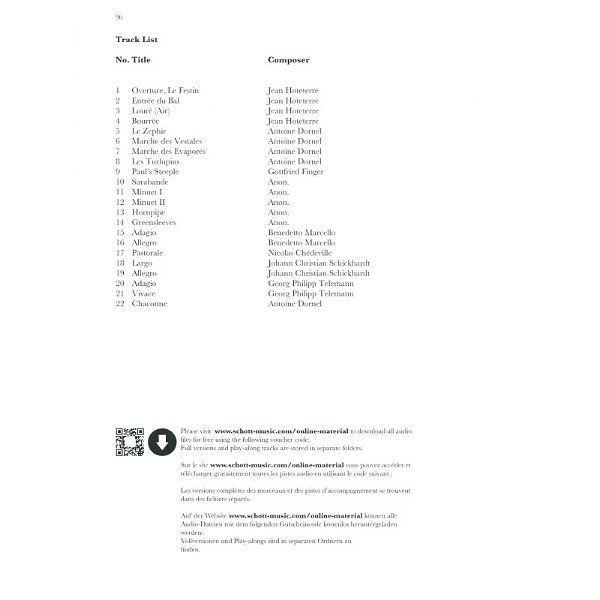 Schott Baroque Recorder Anthology 3