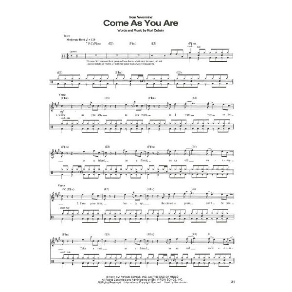 Hal Leonard Nirvana Drum Collection