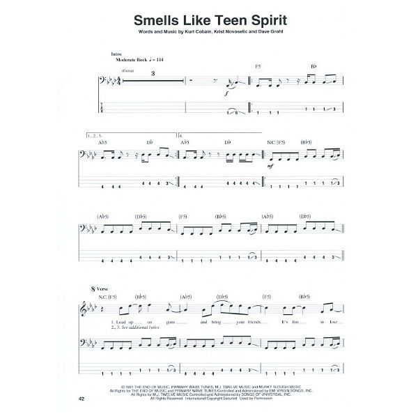 Hal Leonard Bass Play-Along Nirvana