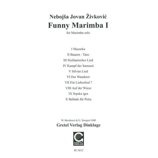 Gretel Musikverlag Funny Marimba 1