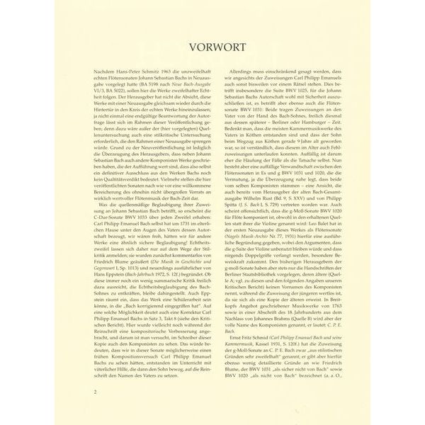 Bärenreiter Bach 3 Sonatas Flute