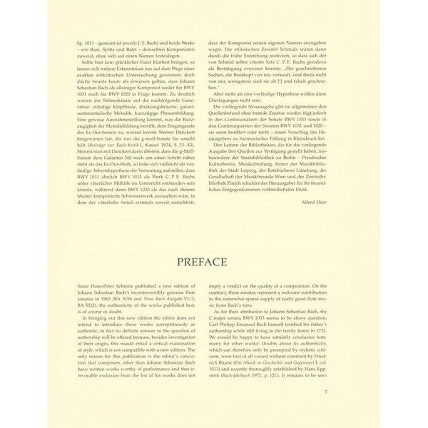 Bärenreiter Bach 3 Sonatas Flute