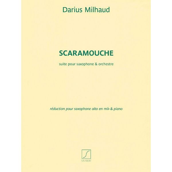 Editions Salabert Milhaud Scaramouche A-Sax