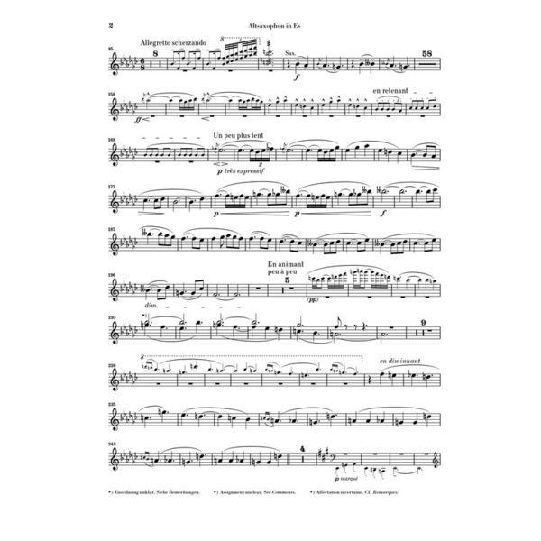 Henle Verlag Debussy Rhapsodie Altsax